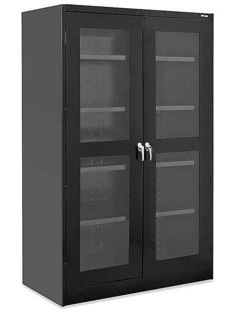 storage cabinet with clear doors